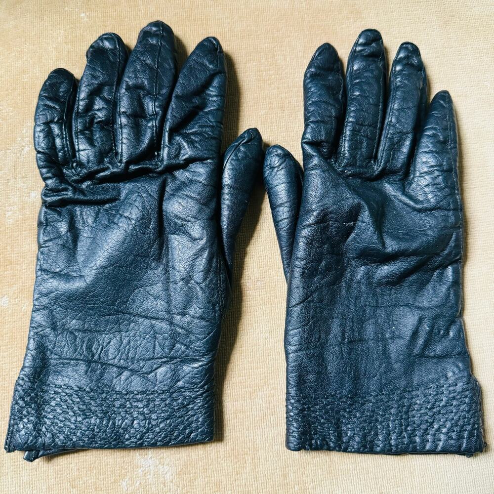 Fownes Womens Genuine Leather Black Timeless Gloves WPL 9522 Size 7